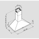 Απορροφητήρας Pyramis Καμινάδα Τετράγωνη Plus 90cm 065037901