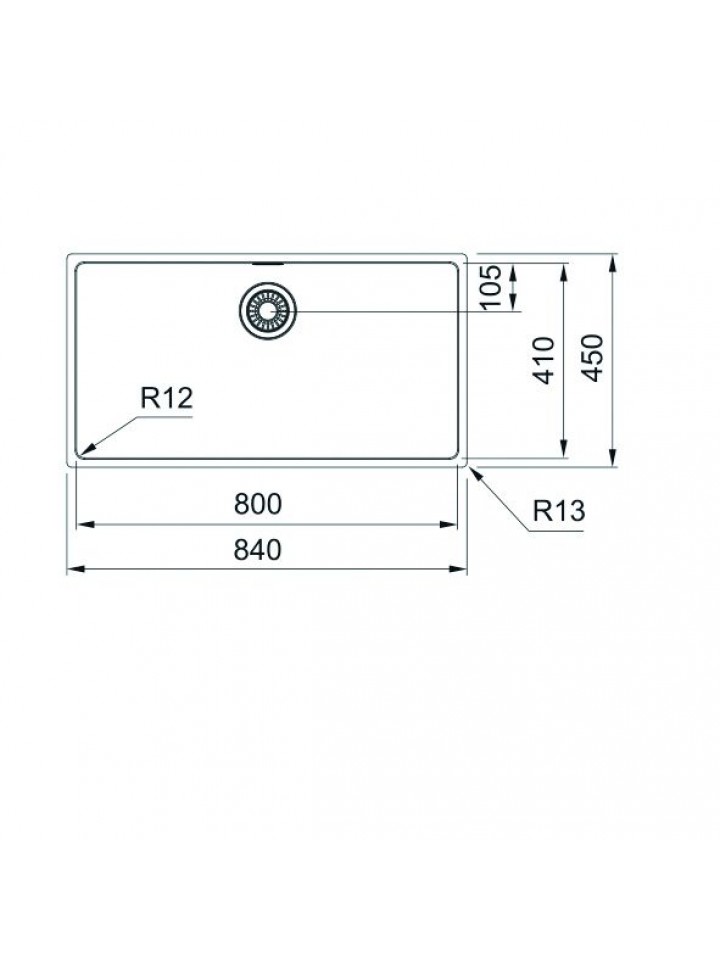 Νεροχύτης FRANKE SQUARE BXX 210-80 84×45 Νεροχύτης FRANKE SQUARE BXX 210-80 84×45