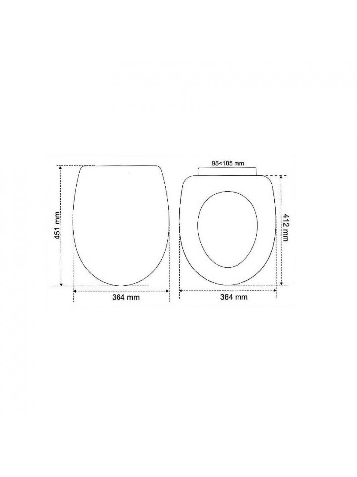 Wirquin Κάλυμμα-Καπάκι Soft-Close Λεκάνης Τουαλέτας 45X36,4cm Toilet 16443