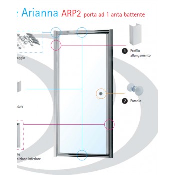 ΠΟΡΤΑ ΚΑΜΠΙΝΑΣ 1 ΦΥΛΛΟ ΑΝΟΙΓΩΜΕΝΟ ARIANA 68 - 74 cm PDP