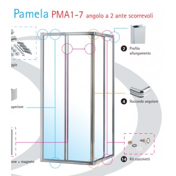 ΙΤΑΛΙΚΗ ΚΑΜΠΙΝΑ PAMELA με δυο συρόμενα φύλλα 84 -92cm PDP